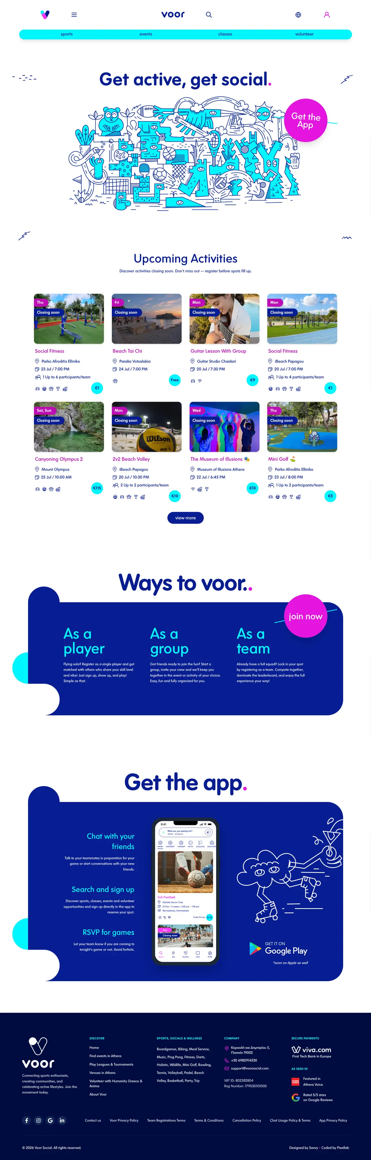 Voor Social - Sports & Community Platform